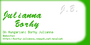 julianna borhy business card